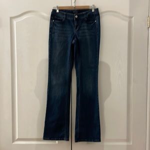 White House/Black Market dark boot cut jeans SIZE 2R